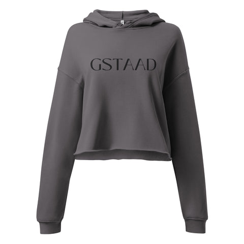 GSTAAD Embroidered Crop Hoodie