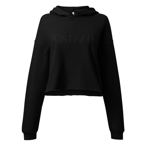 GSTAAD Embroidered Crop Hoodie