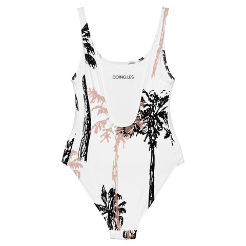 DOING.LES MIAMI Peach Dust Palm One-Piece Swimsuit