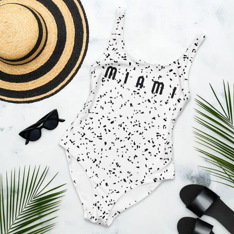 MIAMI Art Deco One-Piece Swimsuit