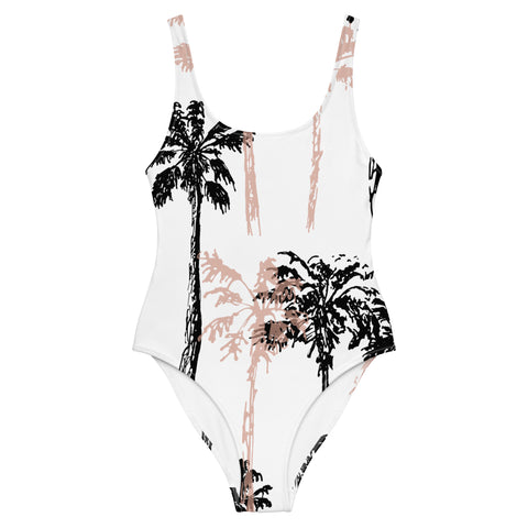 DOING.LES MIAMI Peach Dust Palm One-Piece Swimsuit