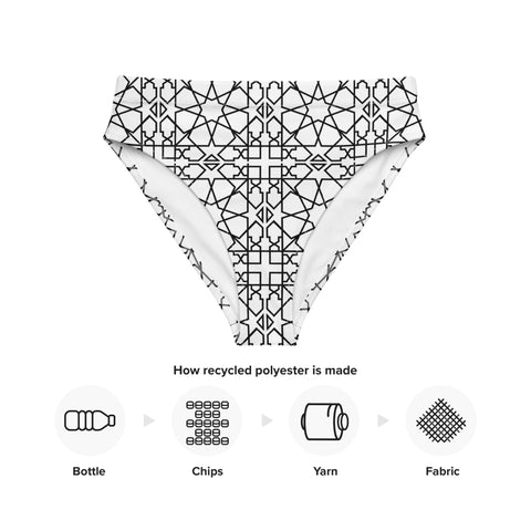 DOING.LES MIAMI Mosaic Recycled High-Waist Bikini Bottom