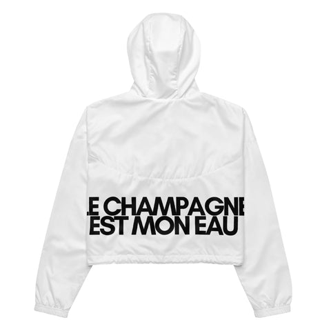 DOING.LES LE CHAMPAGNE EST MON EAU Women’s Cropped Windbreaker