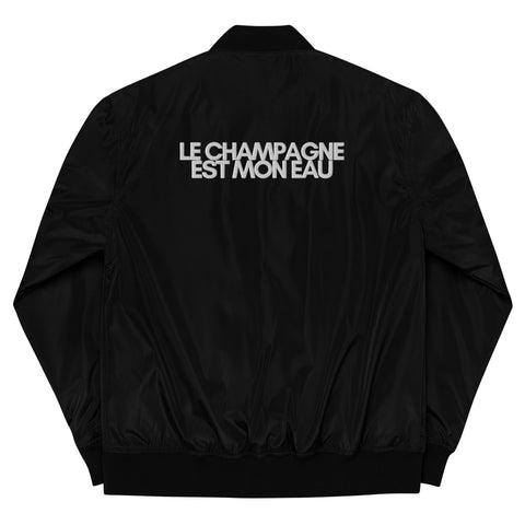 DOING.LES LE CHAMPAGNE EST MON EAU Premium Recycled Bomber Jacket