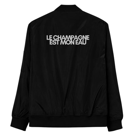 DOING.LES LE CHAMPAGNE EST MON EAU Premium Recycled Bomber Jacket