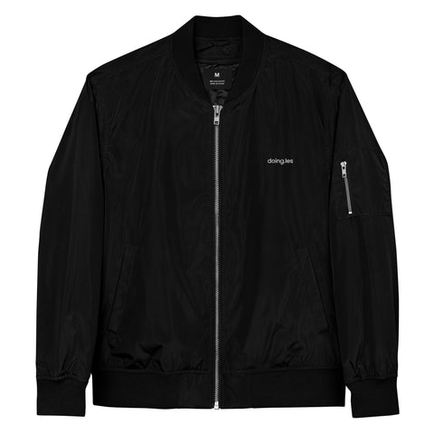 DOING.LES LE CHAMPAGNE EST MON EAU Premium Recycled Bomber Jacket