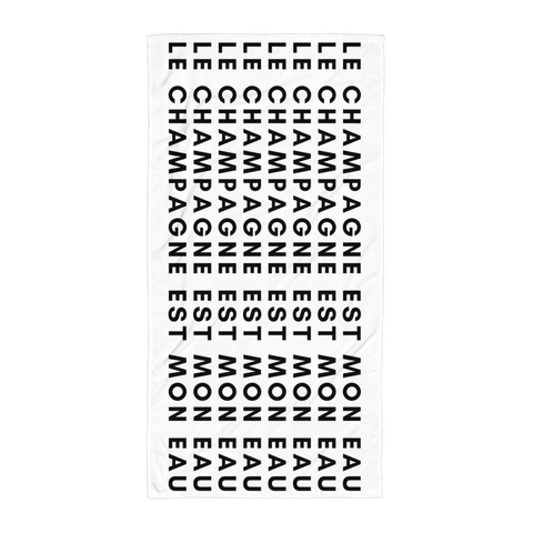DOING.LES Le Champagne st mon eau Beach Towel