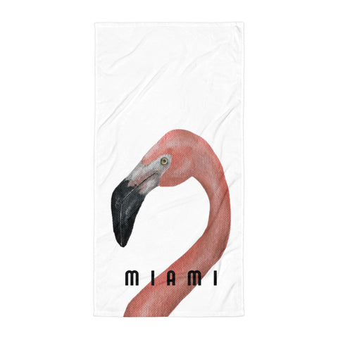 DOING.LES MIAMI Flamingo Beach Towel
