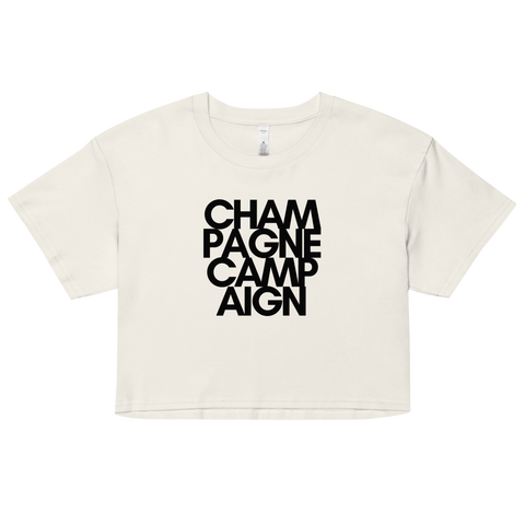 DOING.LES CHAMPAGNE CAMPAIGN Women’s Crop Top