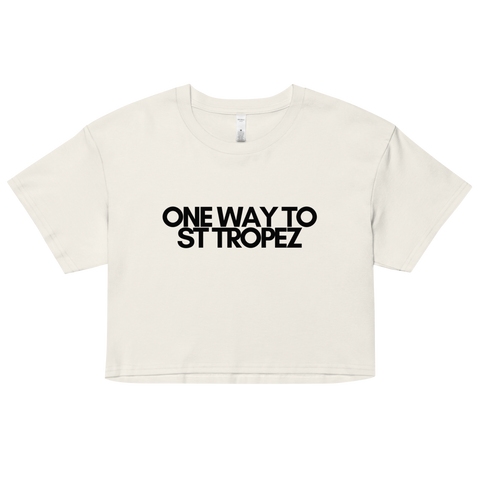 DOING.LES ONE WAY TO ST TROPEZ Women’s Crop Top