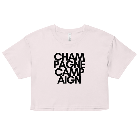 DOING.LES CHAMPAGNE CAMPAIGN Women’s Crop Top