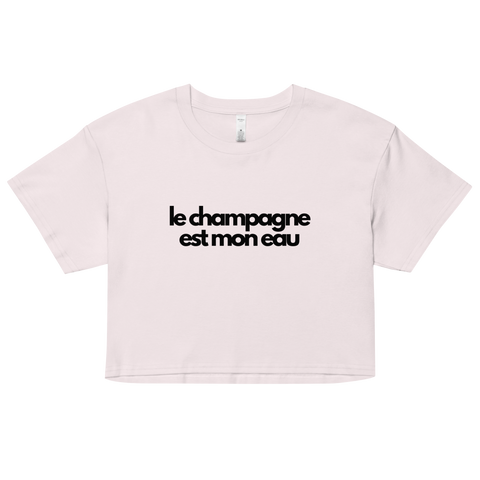 DOING.LES le champagne est mon eau Women’s Crop Top