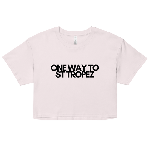 DOING.LES ONE WAY TO ST TROPEZ Women’s Crop Top