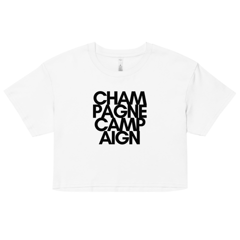 DOING.LES CHAMPAGNE CAMPAIGN Women’s Crop Top