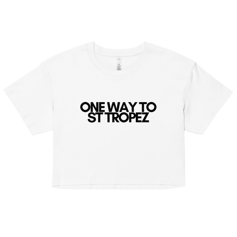 DOING.LES ONE WAY TO ST TROPEZ Women’s Crop Top