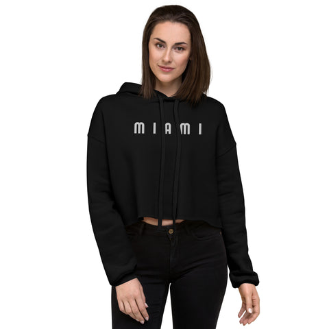 DOING.LES MIAMI Retro Crop Hoodie