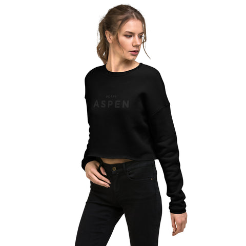 DOING.LES APRÈS ASPEN Crop Embroidered Sweatshirt