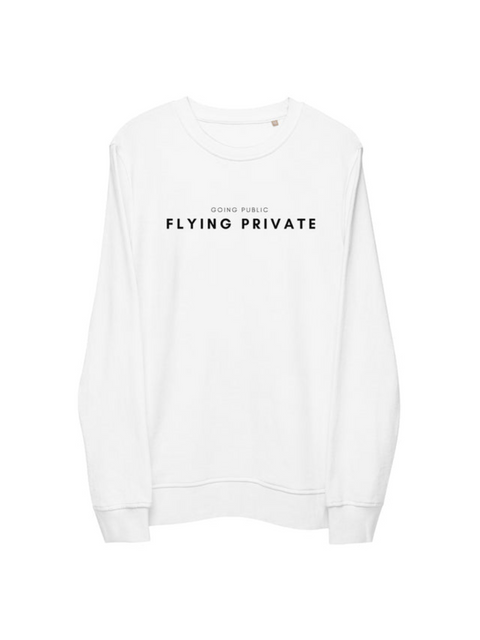 DOING.LES FLYING PRIVATE Unisex Organic Sweatshirt | Shop Online at DOING-LES.com