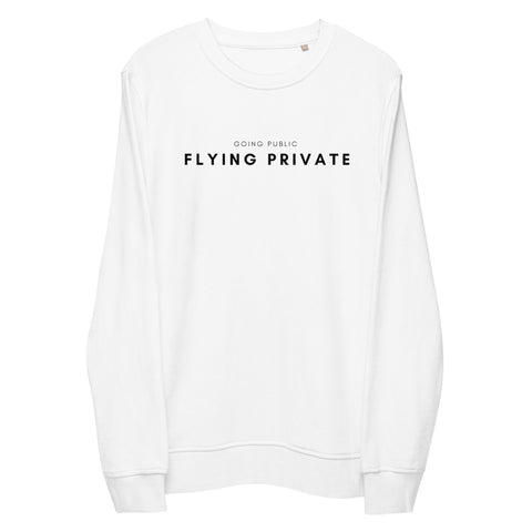 DOING.LES FLYING PRIVATE Unisex Organic Sweatshirt | Shop Online at DOING-LES.com