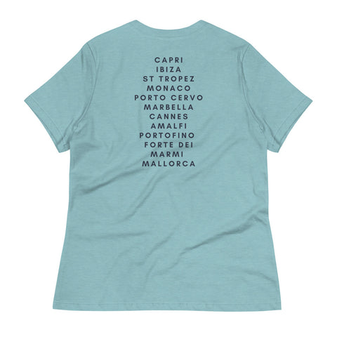 DOING.LES DESTINATION Women's Relaxed T-Shirt Heather Blue Lagoon | Shop Online at DOING-LES.com