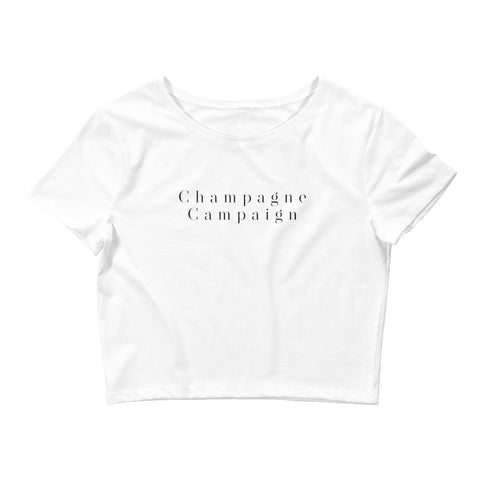 DOING.LES CHAMPAGNE CAMPAIGN Crop TeeDOING.LES CHAMPAGNE CAMPAIGN Crop Tee