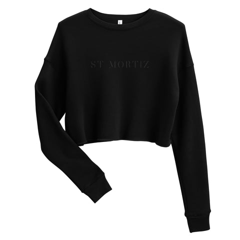 DOING.LES ST MORITZ Crop Embroidered Sweatshirt