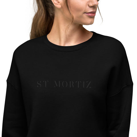 DOING.LES ST MORITZ Crop Embroidered Sweatshirt