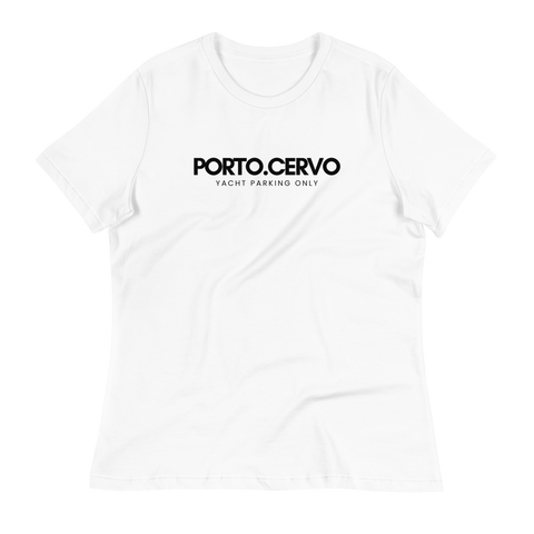 DOING.LES PORTO CERVO Yacht Parking Only Women's Relaxed T-Shirt