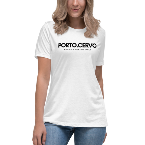 DOING.LES PORTO CERVO Yacht Parking Only Women's Relaxed T-Shirt
