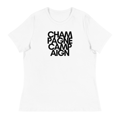DOING.LES CHAMPAGNE CAMPAIGN Women's Relaxed T-Shirt