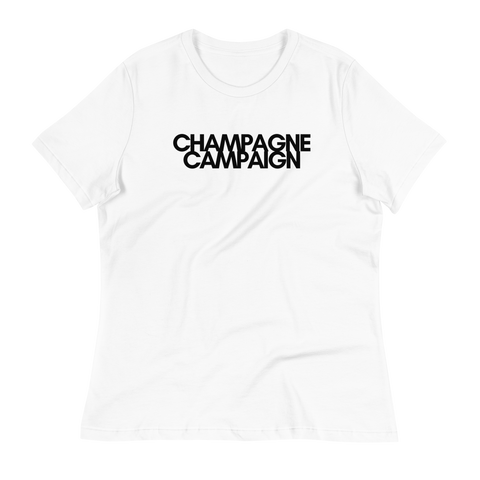 DOING.LES CHAMPAGNE CAMPAIGN Women's Relaxed T-Shirt